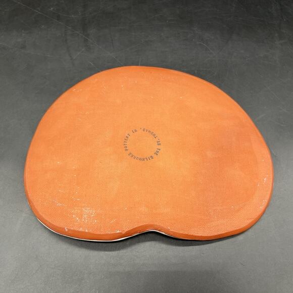 VTG The Kilnworks Pottery St Thomas Plate Trinket Dish Leaf 3D Rustic Art Glaze - Picture 3 of 10